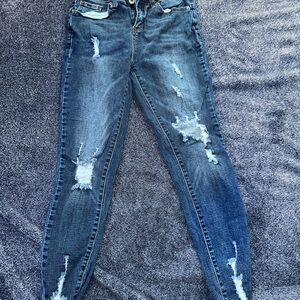 Distressed Blue Jeans for Women